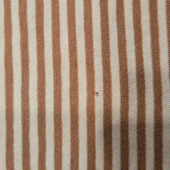 ALLSAINTS TONIC ROKU SS CREW T-SHIRT. SIZE X-LARGE. STRIPED. BROWN/CREAM. - Picture 8 of 10